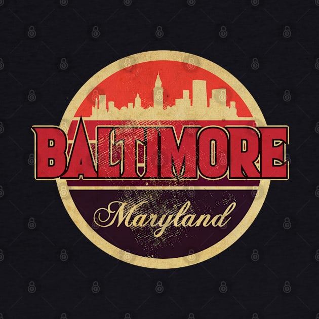 Baltimore Maryland Vintage by CTShirts